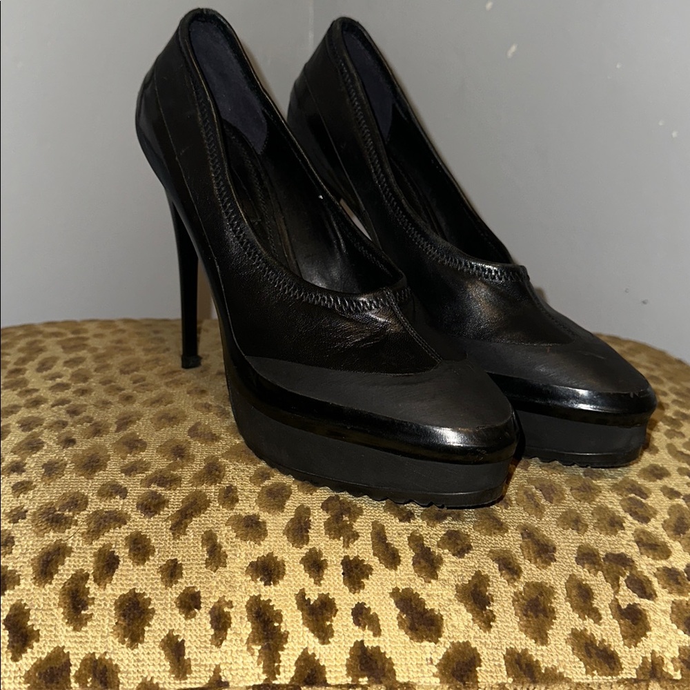 Burberry Black Platform Heels